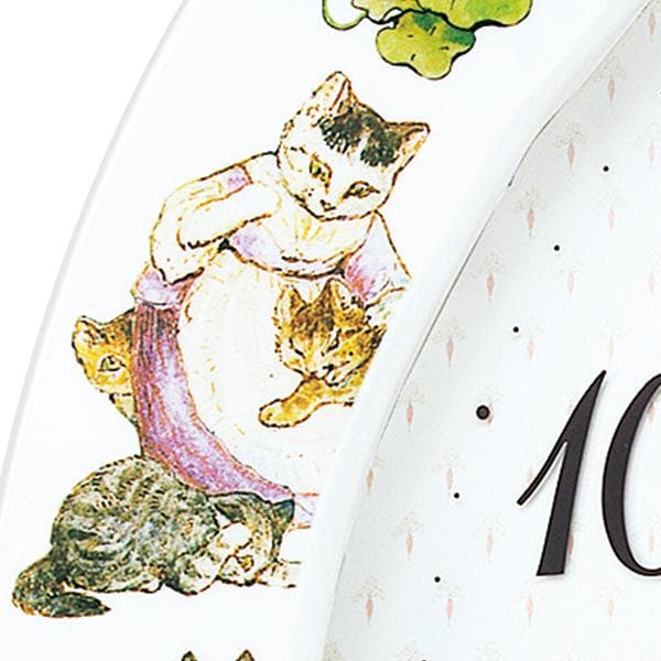 15)訳あり品 セイコークロック製　ピーターラビット 電波掛け時計 正時メロディ