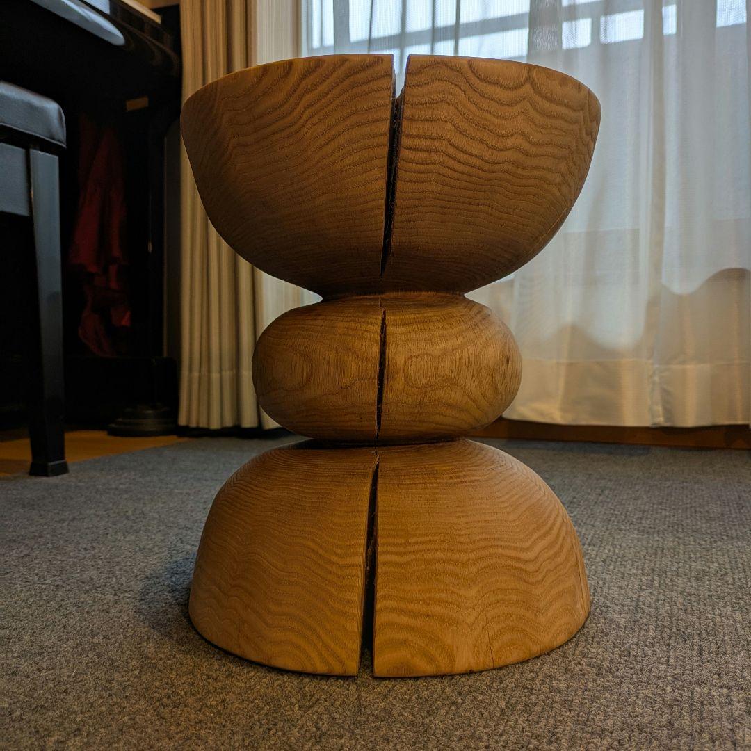 :)　栗　天然木　丸太　椅子　スツール　高さ約30.5㎝