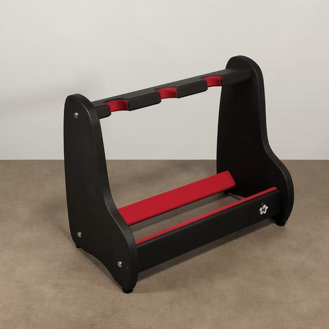 ♪ハンドメイド　沖縄三線スタンド　木製　ブラックカラー 3丁用　匿名配送♪