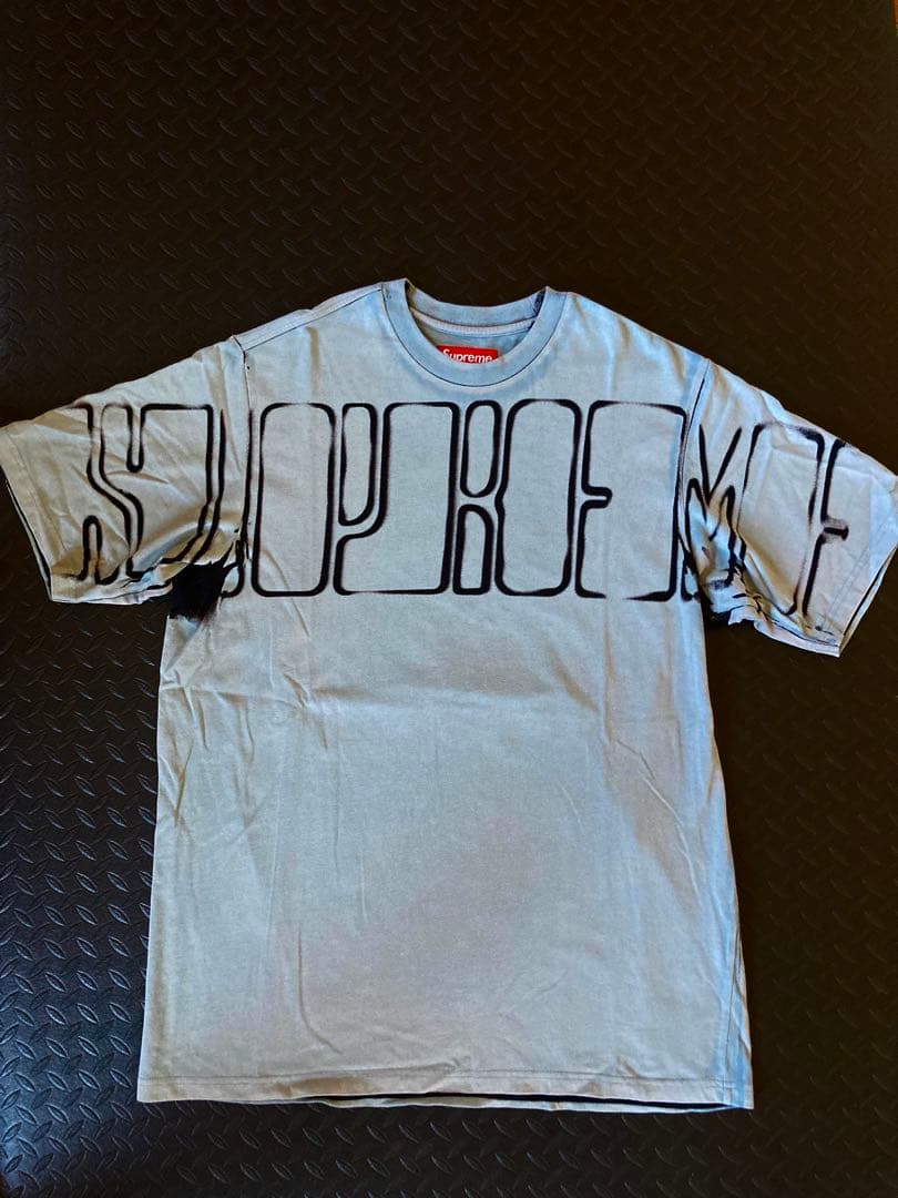 トップス Supreme Overprint Knockout S/S Top Slate Supreme (シュプリーム) OVERPRINT KNOCKOUT S/S TOP (オーバー