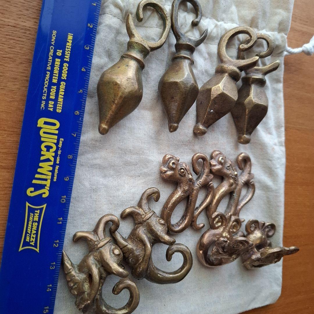 希少】Orang ulu イヤリング 真鍮 アンティーク 部族 まとめ売り