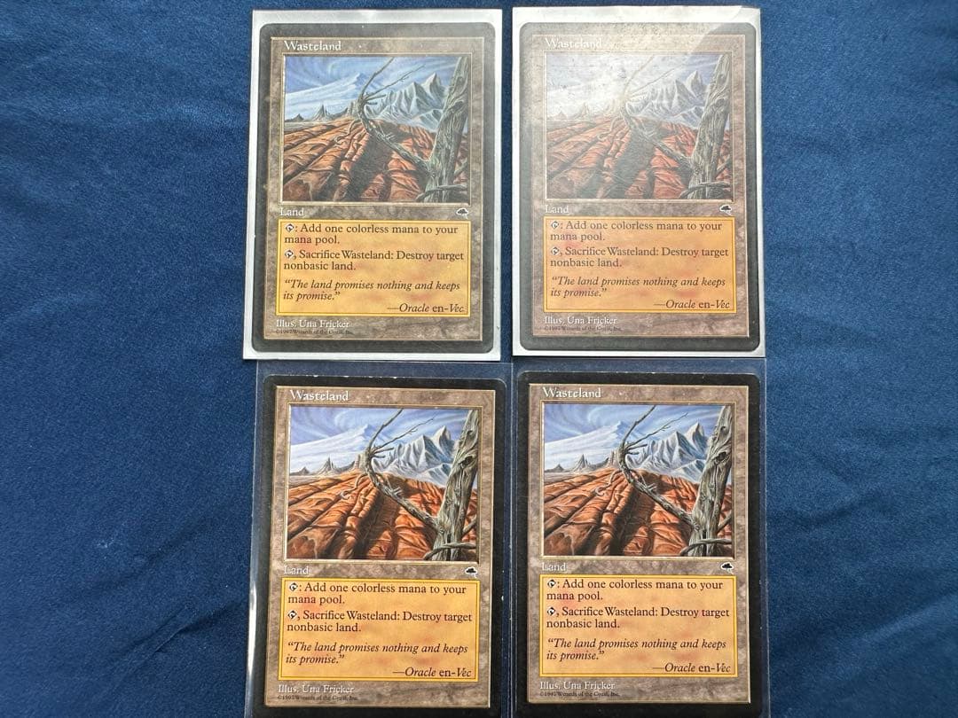 不毛の大地 Wasteland 4枚 テンペスト MTG