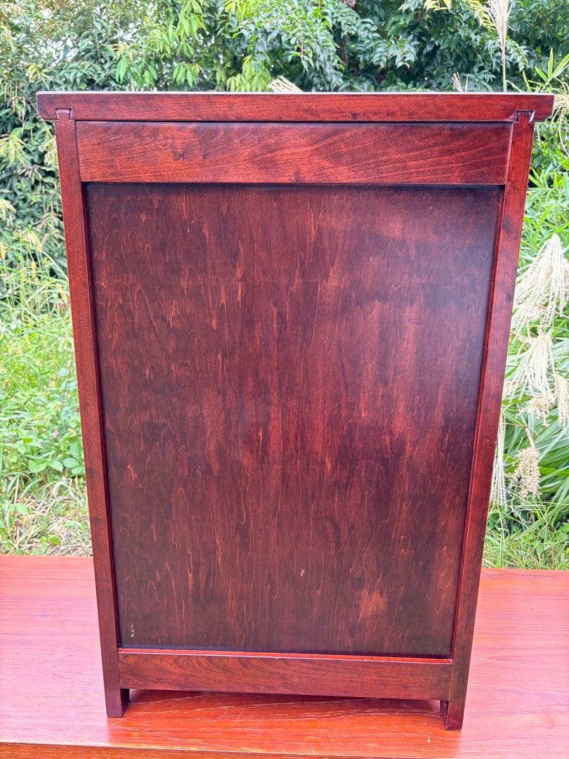 大坂屋家具店軽井沢彫4段チェスト桜彫刻伝統工芸小箪笥