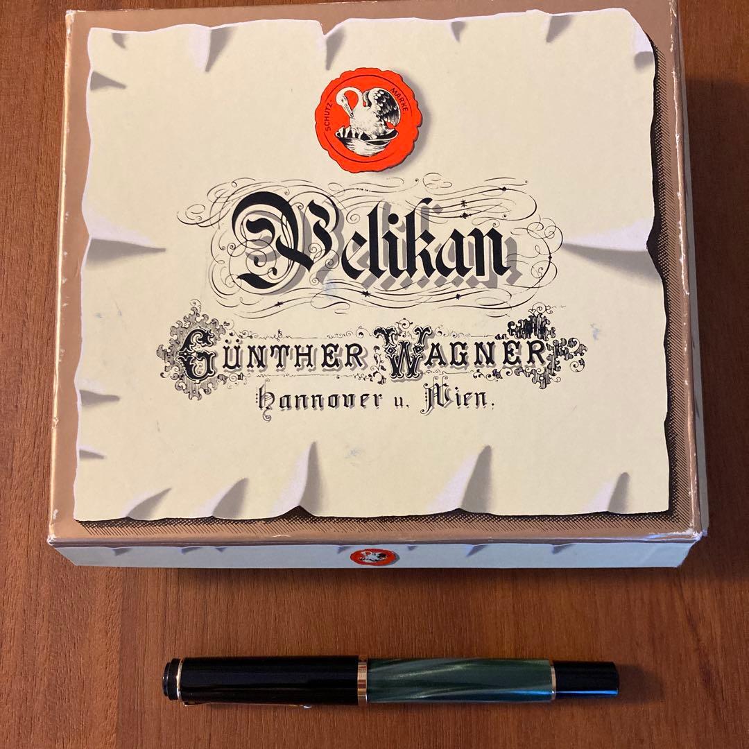 【新品未使用】Pelikan 万年筆　クラシック　グリーンマーブル　ペリカン