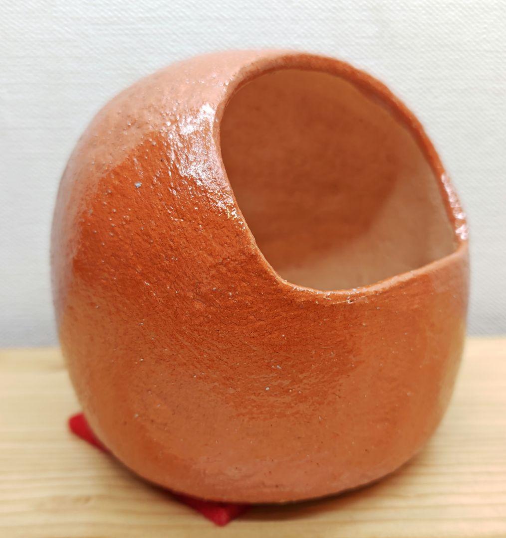 専用 送料込【逢絢亭】茶道具 火入 楽焼 赤楽 アンコ形 川嵜和楽
