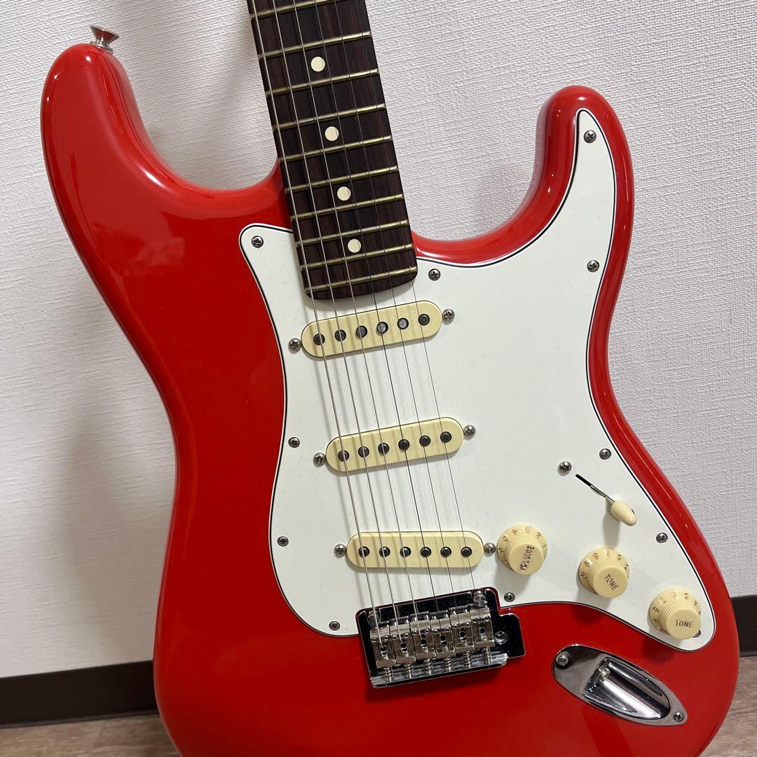 fender stratcaster player2 コーラルレッドハードケース - メルカリ