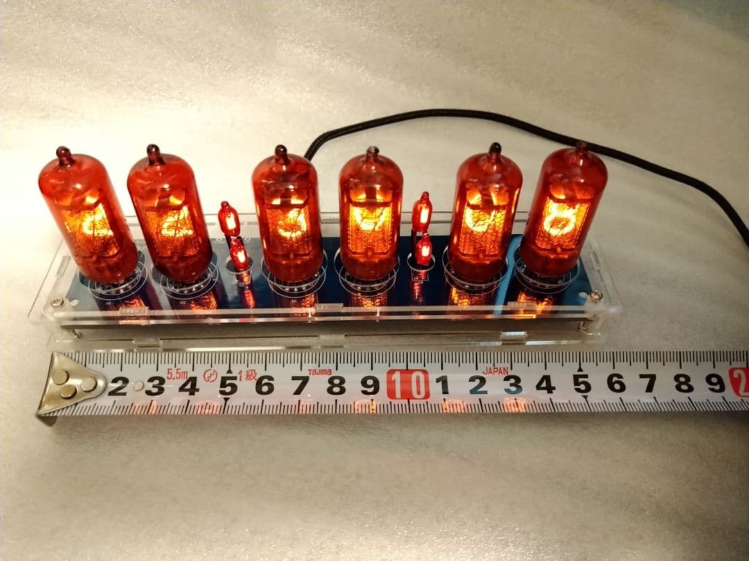 ニキシー管時計 Z573M 6球 完成品 ケース入り A97604456