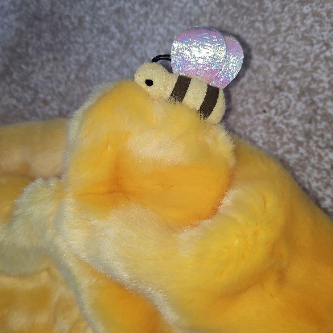 廃盤 希少 くまのプーさん 耳 蜂付き ポンポン ファー 帽子 ファン