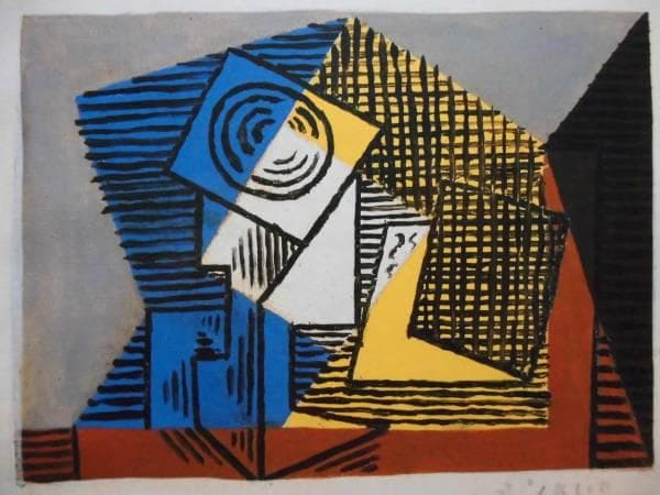 Picasso、CIGARETTES、希少画集画、新品額装付