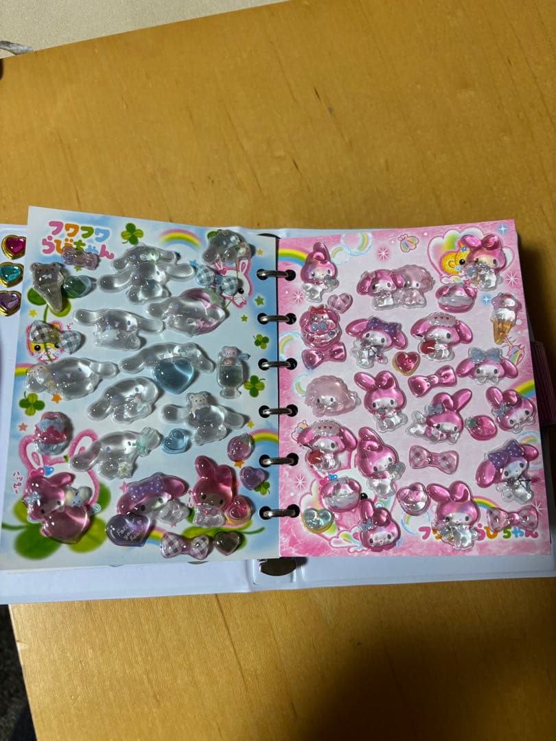 フワフワらびちゃん　シール帳　ドロップシール　ウォーターシール