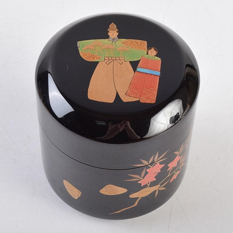 茶道具 加賀蒔絵師 竹内幸斎作 立雛蒔絵 雪吹 棗 共箱 M R9304 - メルカリ