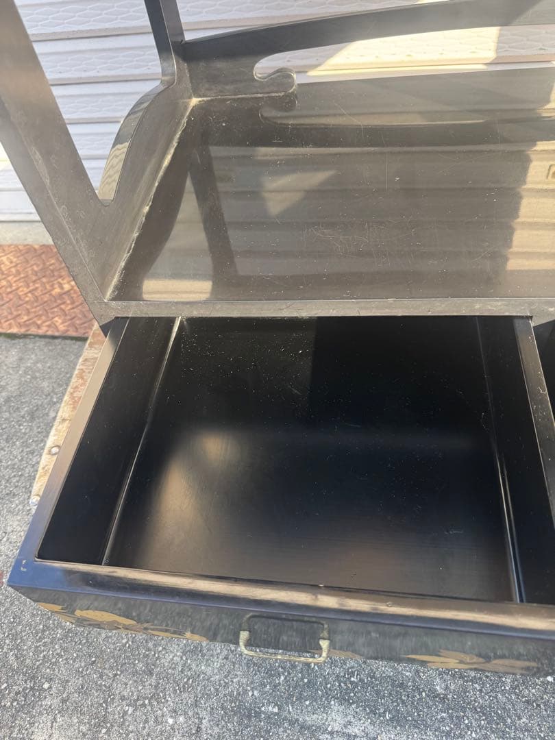 飾り棚 漆塗り 和家具 高級 茶棚 蒔絵 古民家 和風 飾棚 ディスプレイ棚