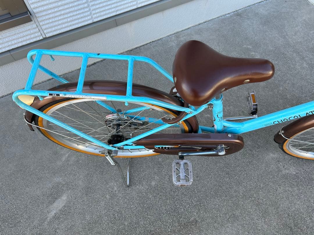 子供用自転車 水色 バスケット付き　22インチ