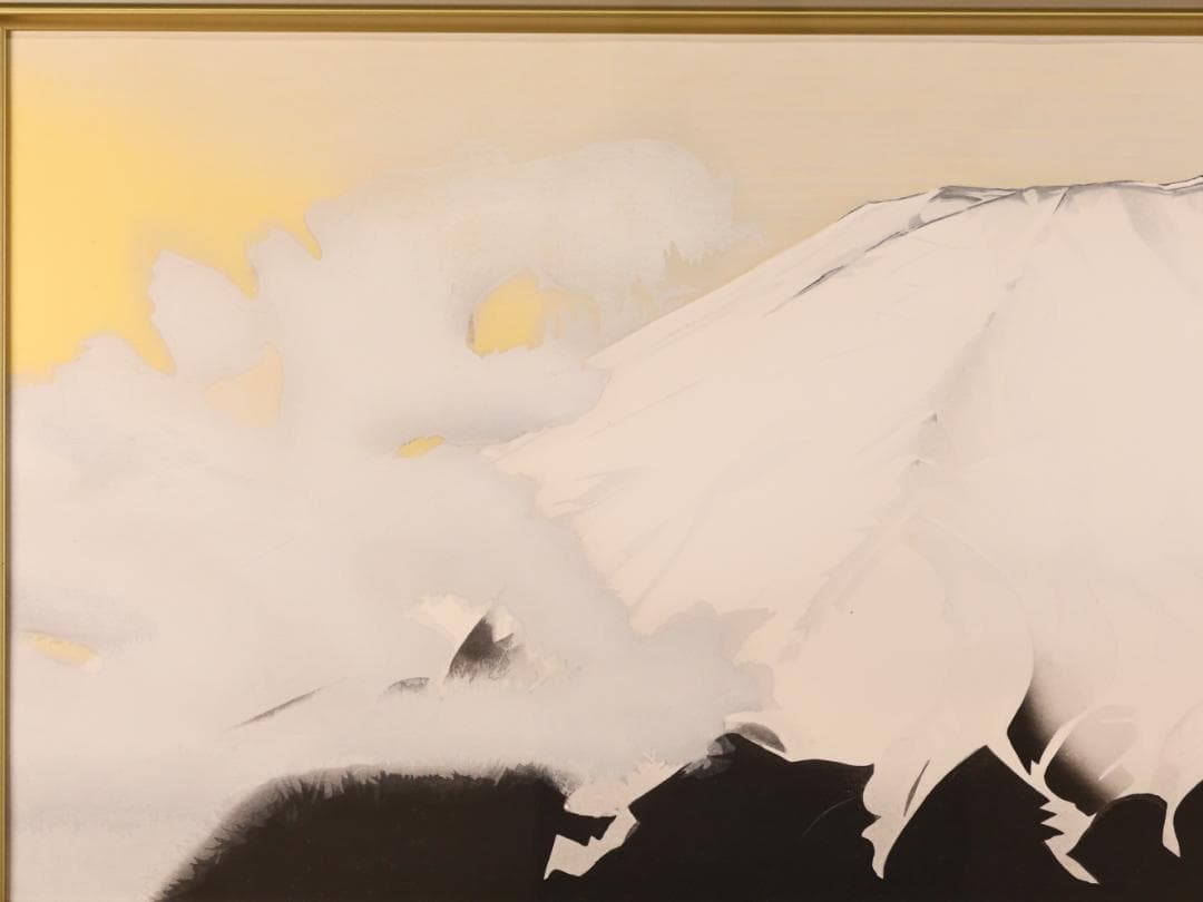 真作】 BK282 中島千波 「 不二」 22/300 手摺木版画 富士 真作】 BK282