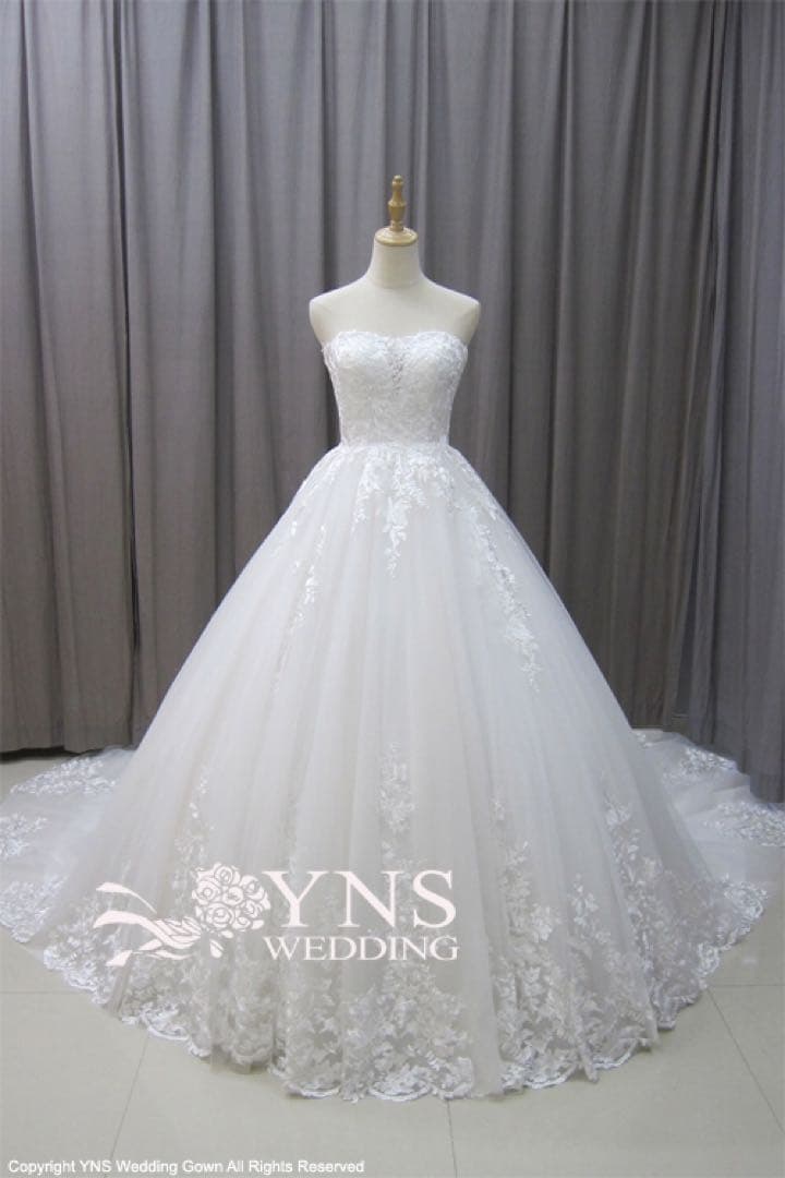 YNS WEEDINGオフショルダー ホワイト ウェディングドレス