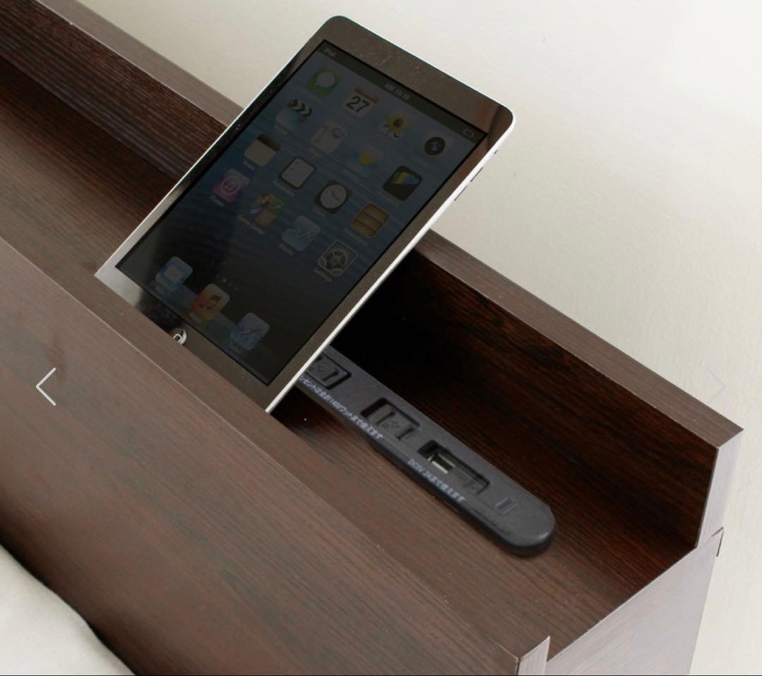 黒いベッドフレーム ヘッドボード付き シングル