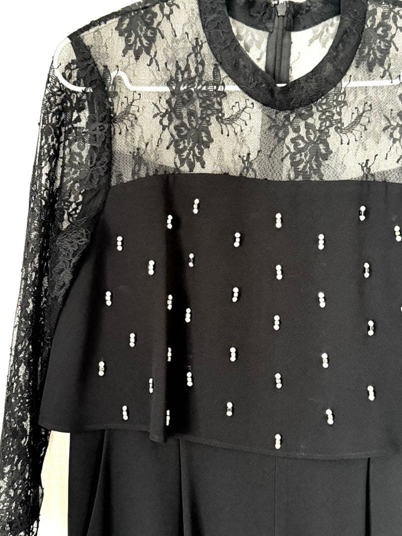 美品☆diagram ダイアグラム　刺繍ワイドサロペット　結婚式　M ドレス