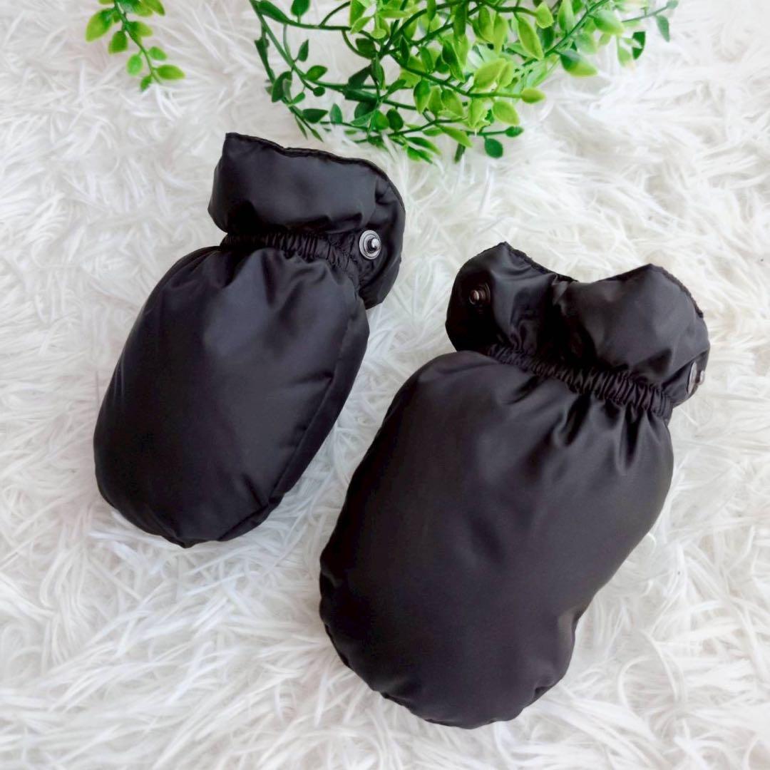 バーバリー ベビー ジャンプスーツ スノーウェア ロゴプリント 黒 80cm