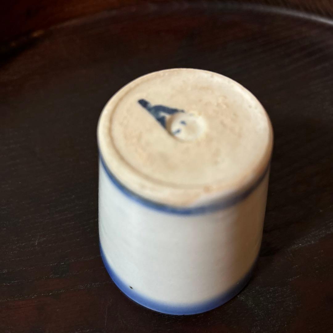 モダン輪線猪口　1点③ぐい呑み　筒盃　蕎麦猪口　伊万里　瀬戸　染付　検李朝　酒器