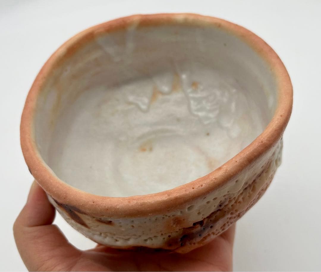 志野焼 水野澤三 茶碗 共箱 未使用品 茶道具 - 美術品・アンティーク 志野