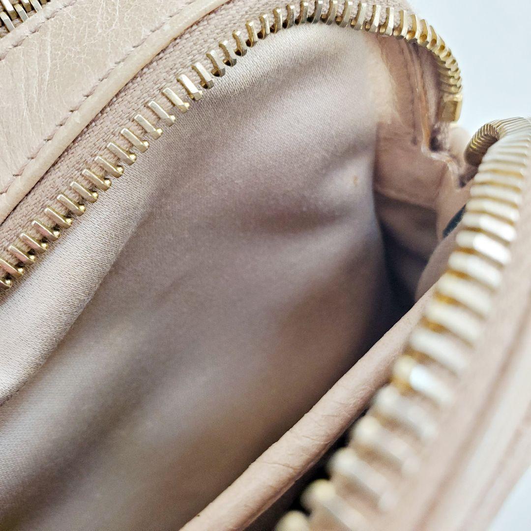 miu miu キルティング レザー ショルダーバッグ ピンク ベージュ