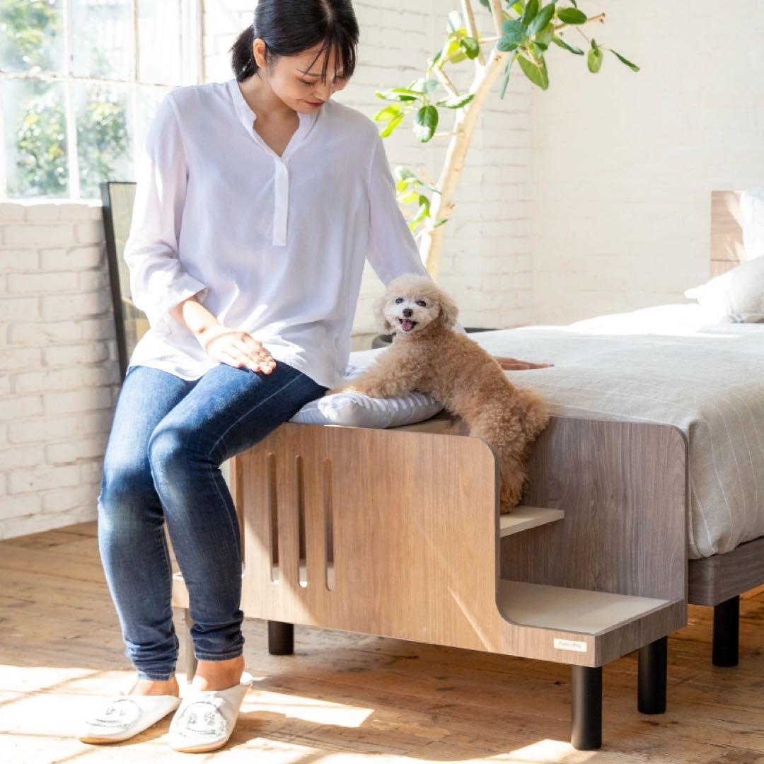 ペットステップベンチ 犬 猫 階段 飛び降り防止 ペット家具 フランス