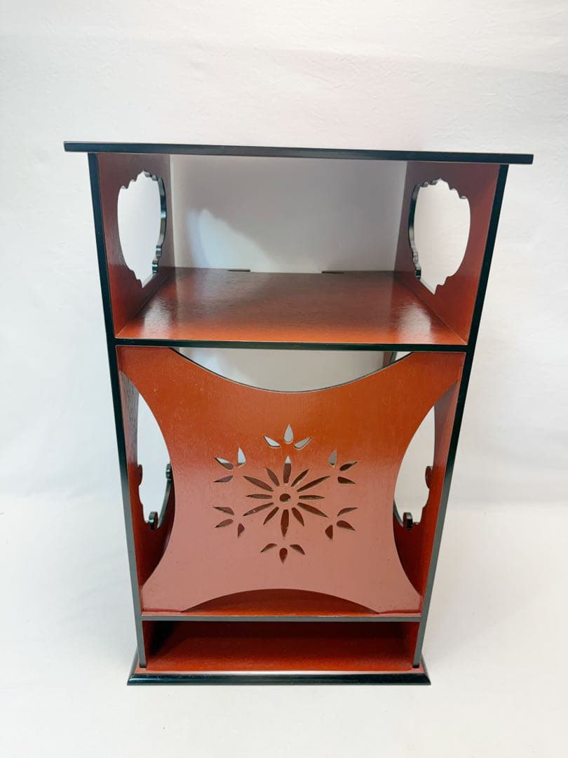 美品 茶道具 雪輪棚 朱塗 一元斎好写 江戸千家 不白流