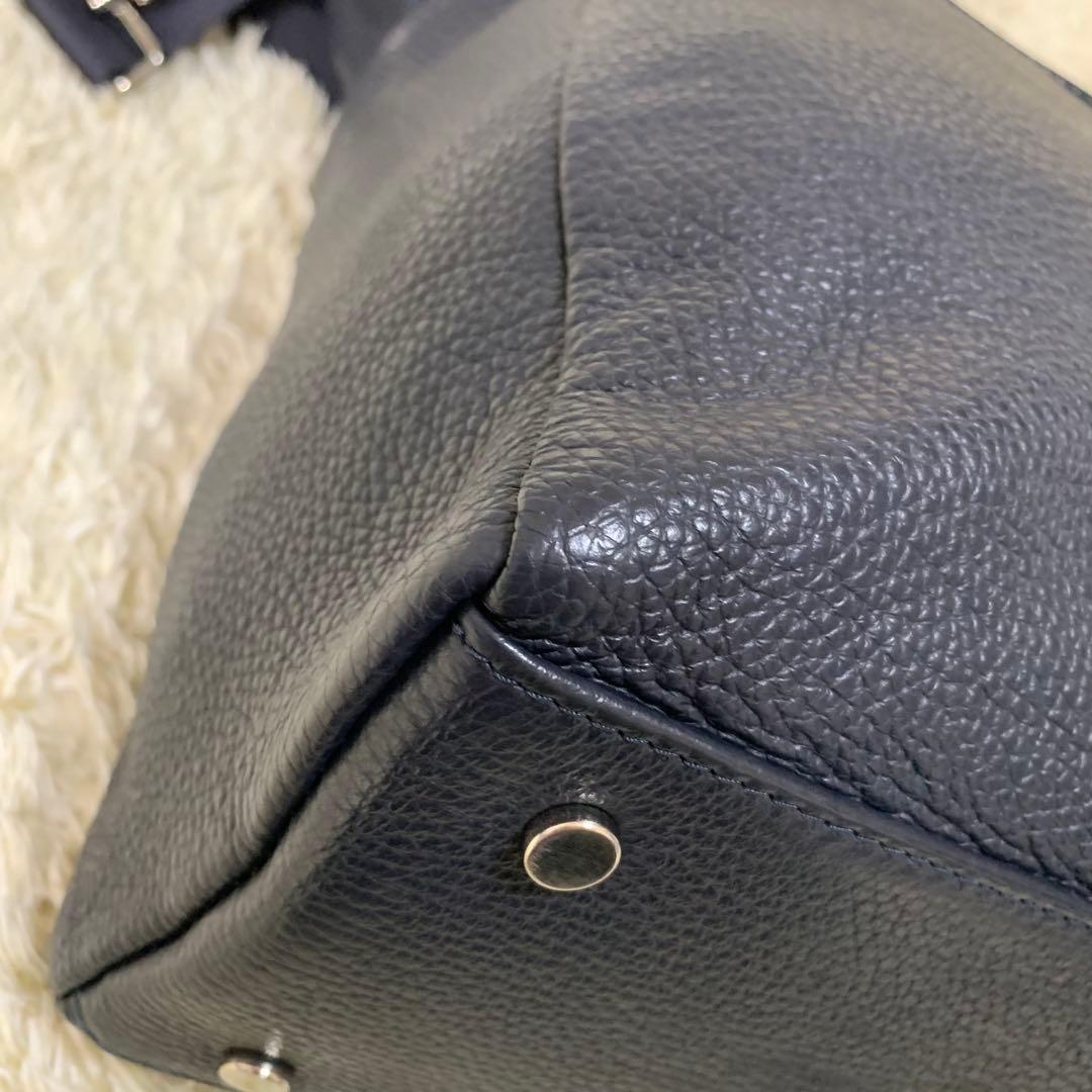 Pyloot×バーニーズNY 本革2WAYビジネスバッグ ネイビー