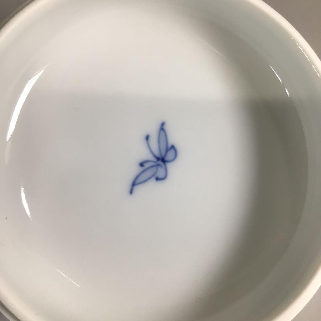 Ｐ４５１　香合　『三川内焼』『嘉久正窯造』『染付唐子絵』『丸香合』　共箱　茶道具