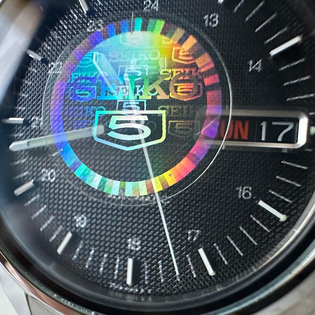 超美品 SEIKO 5 セイコーファイブ ブラック 7S26-3040