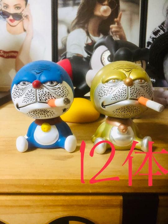 ドラえもん 煙草 タバコ 首振り フィギュア ソフビ ドラえもん 邪悪 悪