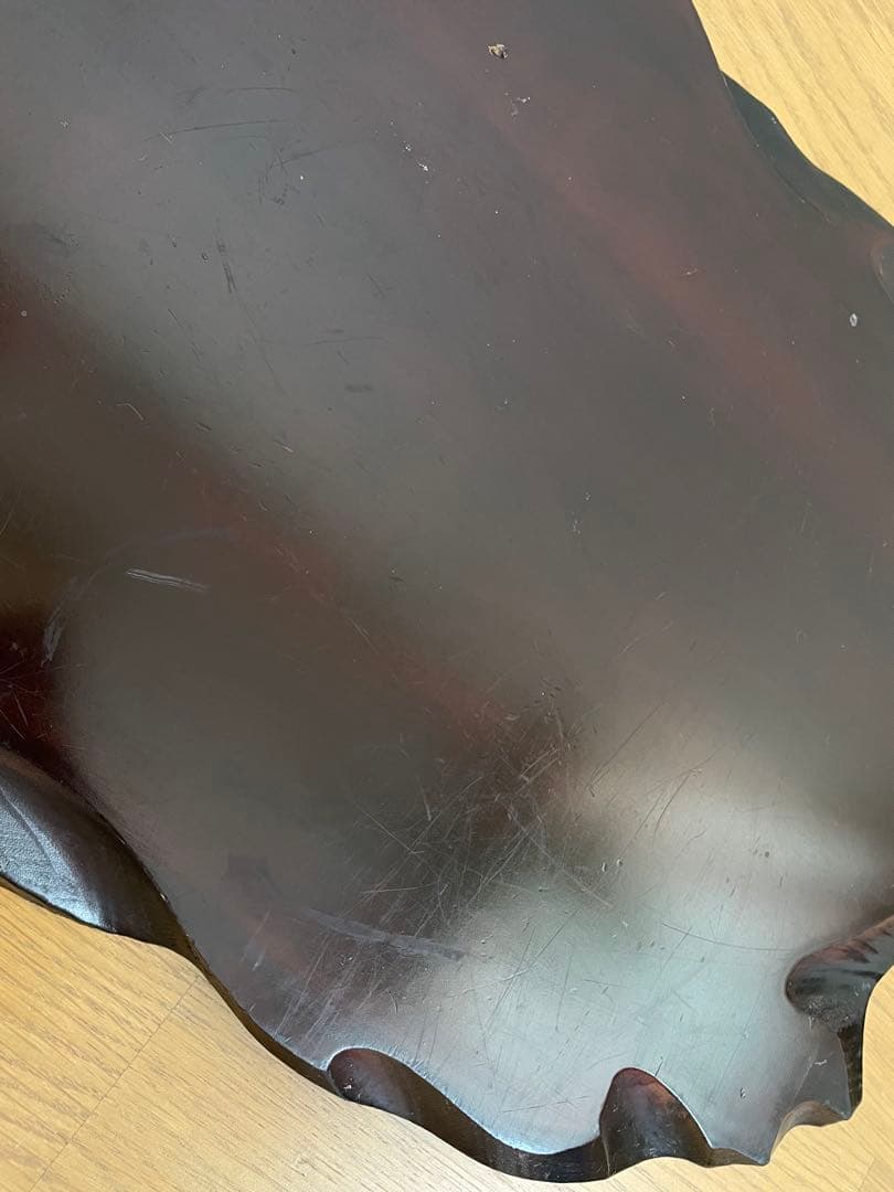 九谷焼 獅子 陶器 木製台座付き 小槌