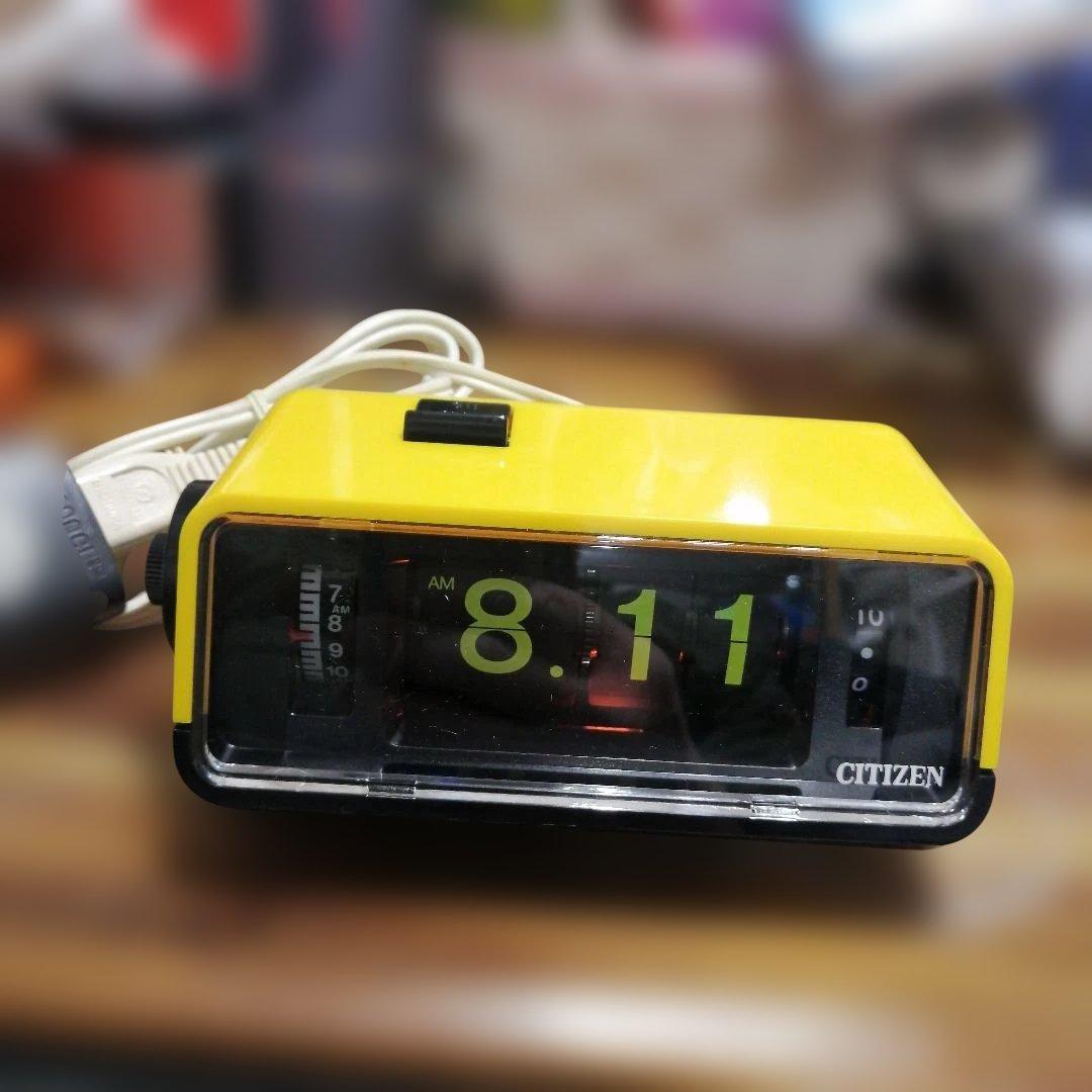 b*o様 シチズン ハイリーフカーチス 黄色 5RD025 パタパタ時計 新品同
