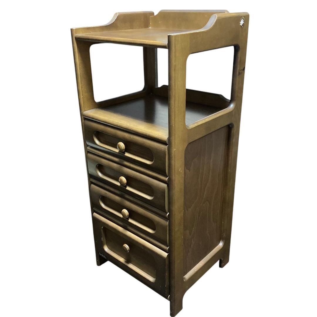 カリモク karimoku 電話台 キャビネット 4段 チェスト アンティーク