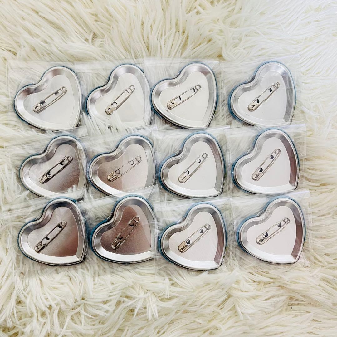 ブラスタ リンドウ ハート缶バッジ 12個まとめ