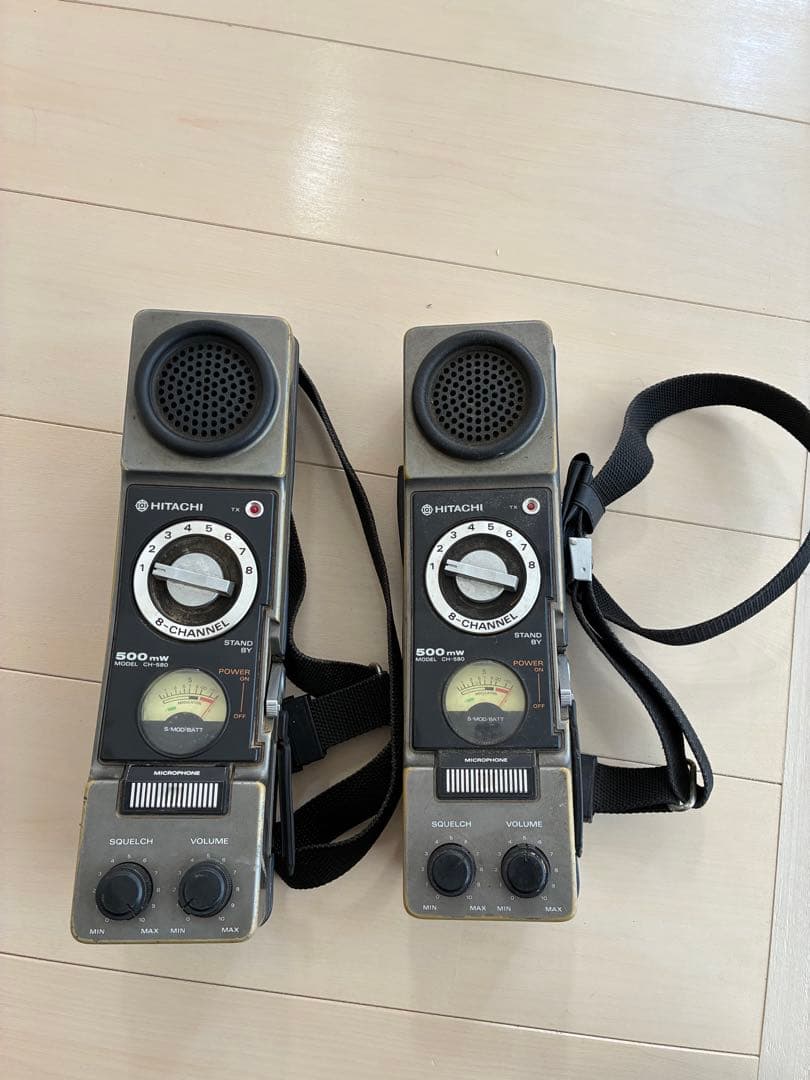 日立 市民ラジオ合法トランシーバー無線機2台セットCH-580 500W8ch