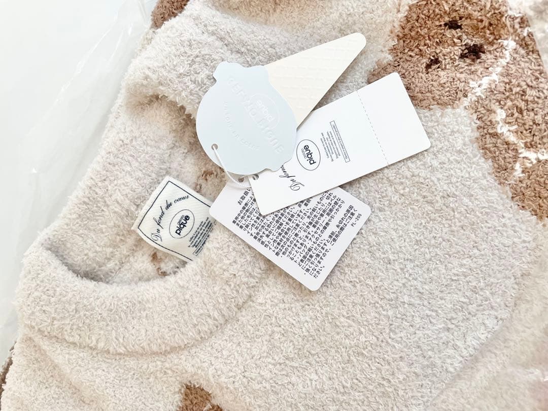 新品　ジェラートピケ　ベアジャガードドレス　ワンピース　ホリデー　ジェラピケ