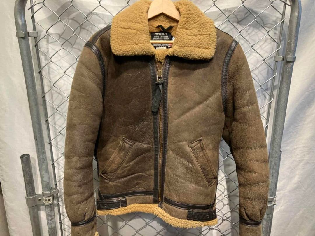 SCHOTT ショット B-3 ムートンジャケット ブラウン size32