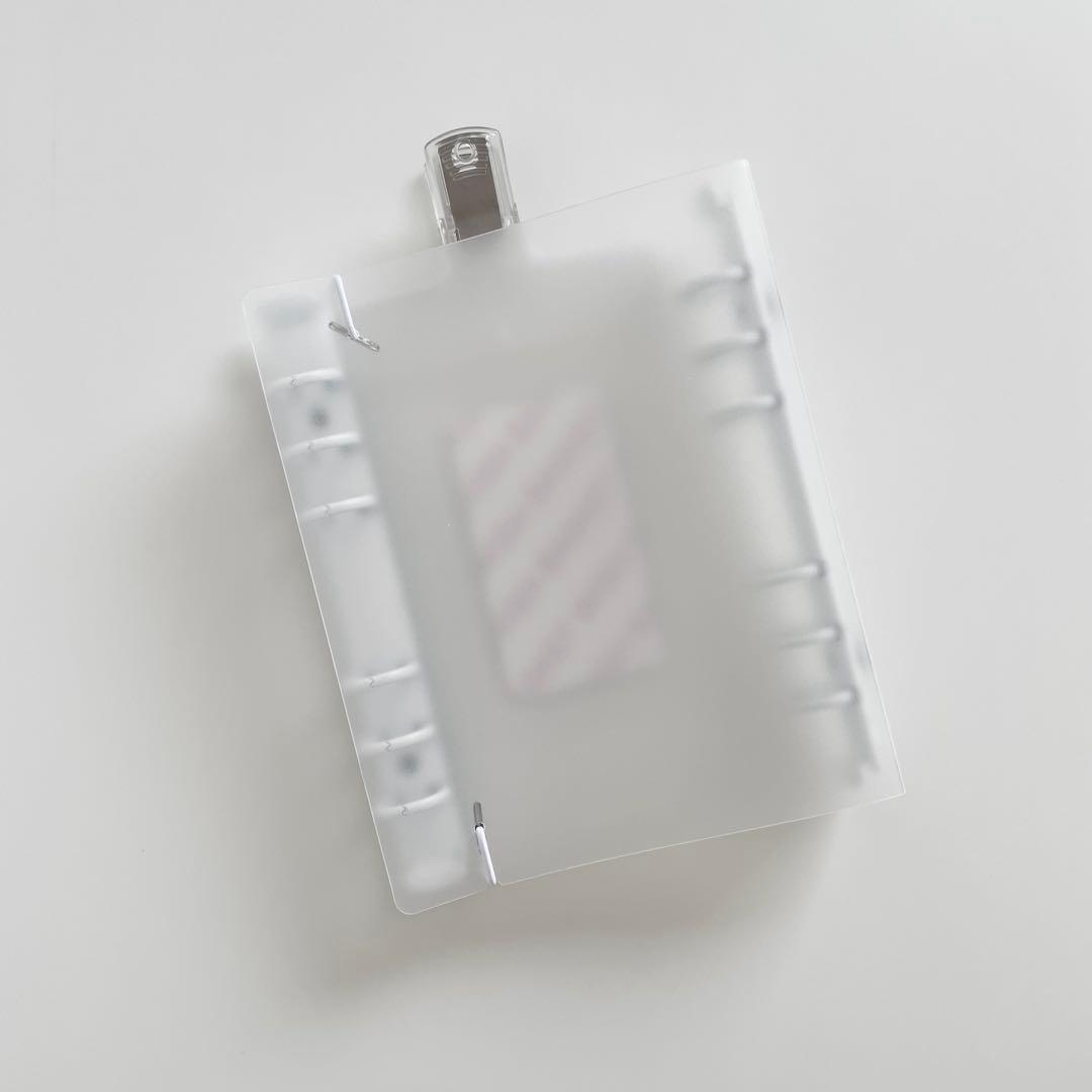 早い者勝ち　韓国　貯金　バインダー　リフィル　ダブルリングバインダー　白　4