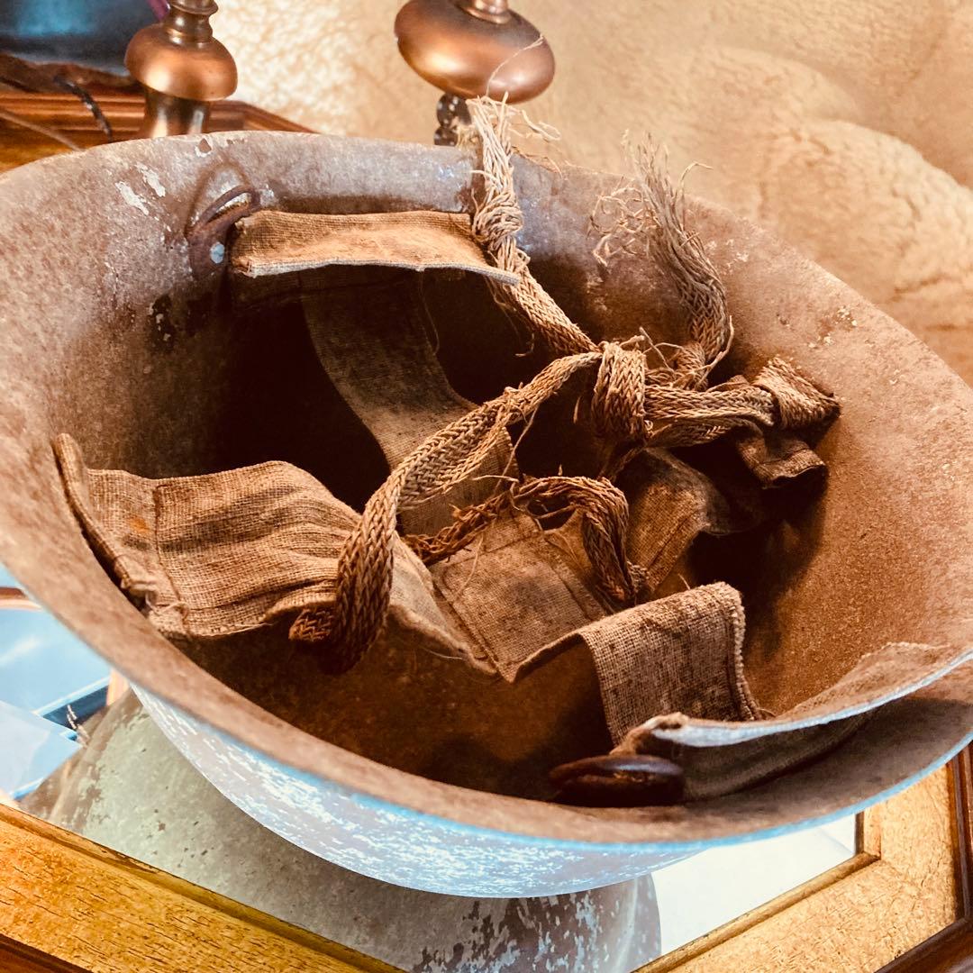 湯布院アンティーク ビンテージ ミリタリー ヘルメット 個人装備 当時