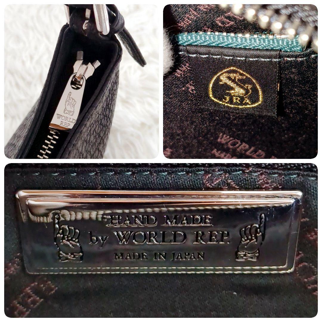 極美品✨️JRA認定　シャークレザー　本革ハンドバッグ 2wayショルダー　黒