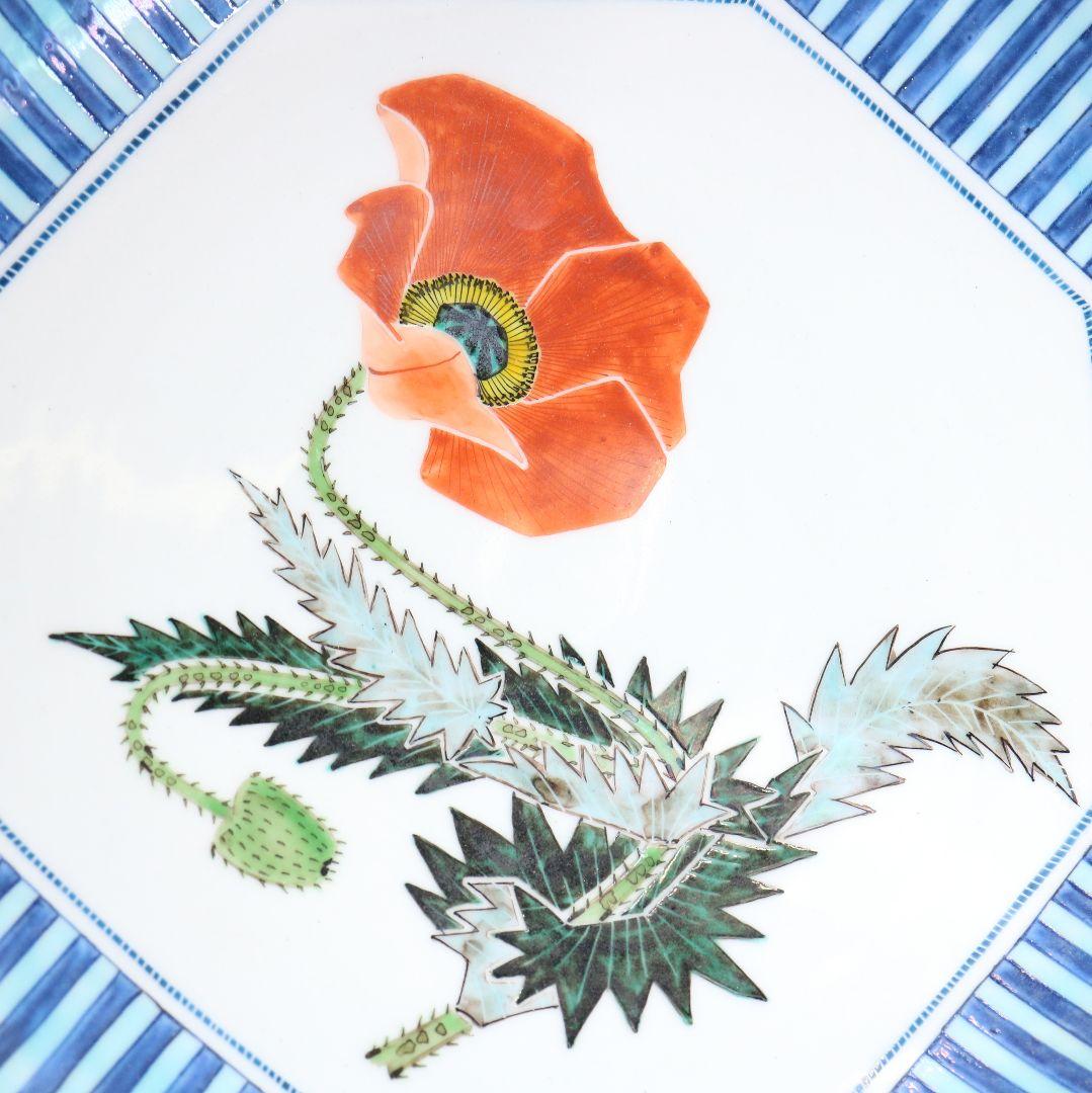 梶本太衛作 色絵芥子の図 飾皿 大皿 共箱 V188 1F14 - メルカリ