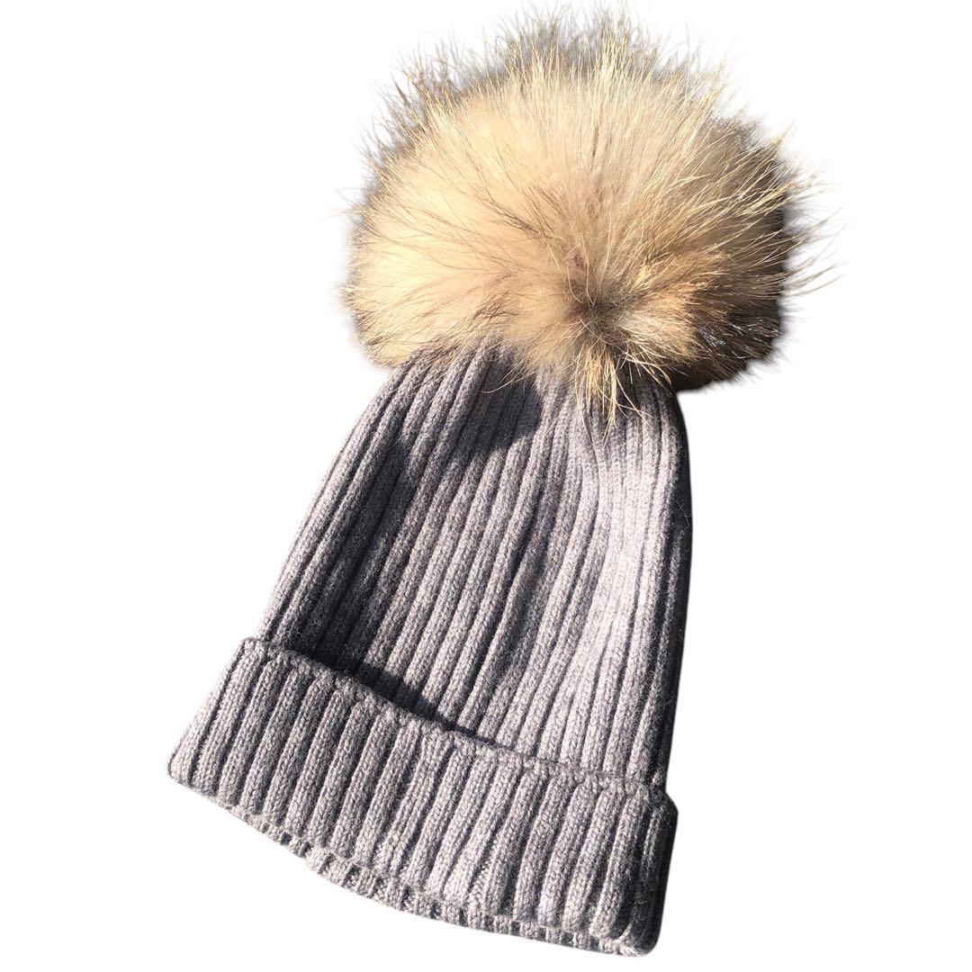 MONCLER モンクレール キッズ ロゴぽんぽんニット帽