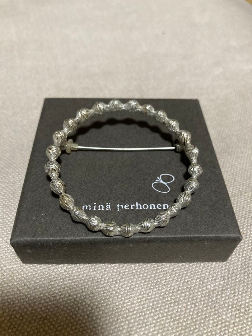 ミナペルホネン タンバリン ブローチ シルバー tambourine 正規品