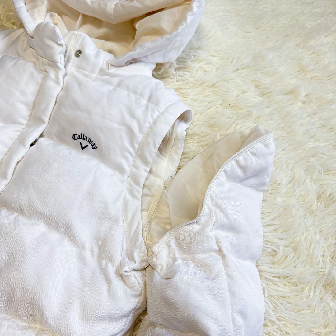 【キャロウェイ】美品 セットアップ ダウン ホワイト Mサイズ レディース