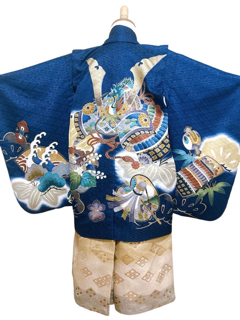 人気の兜柄♡七五三　5歳　男の子　セット　一式　紺色系