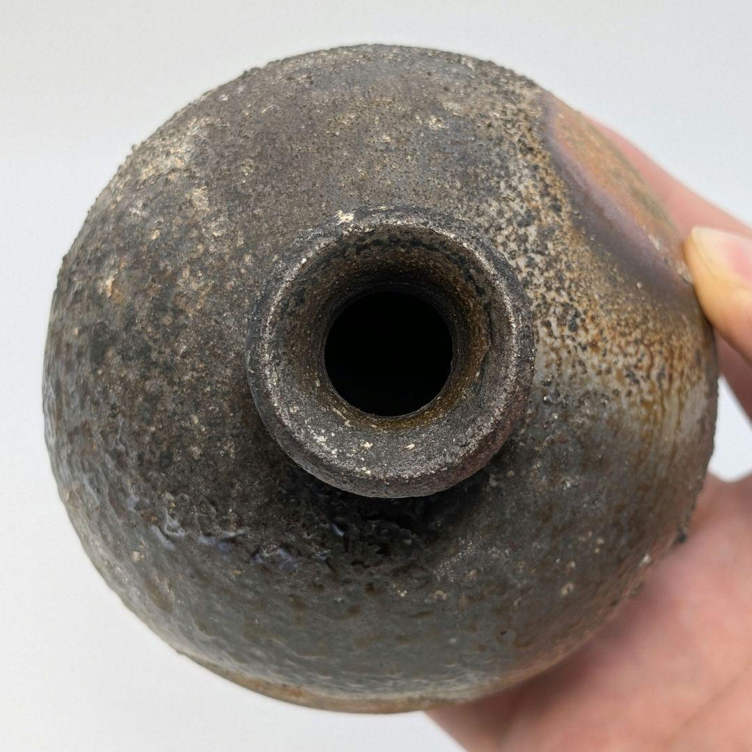 岩本政一 備前焼 窯変徳利 共箱共布栞 とっくり 酒器 食器 一輪挿し花入 花器