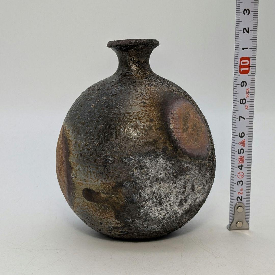 岩本政一 備前焼 窯変徳利 共箱共布栞 とっくり 酒器 食器 一輪挿し花入 花器