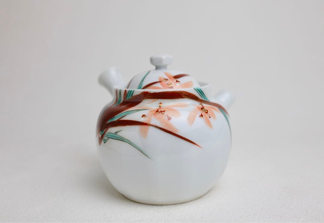 清水 六兵衛？ 面取 蘭絵 急須 煎茶道具 - メルカリ