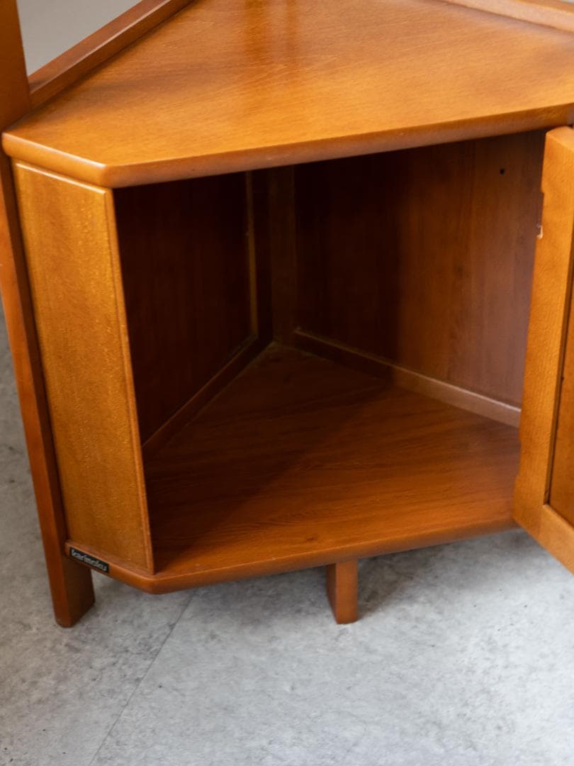 オールドカリモク コーナー キャビネット 棚 電話台 ミッドセンチュリー